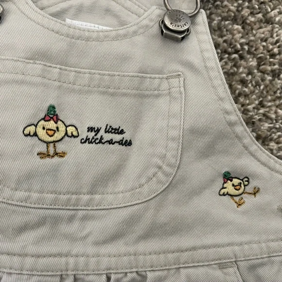 Infant Baby Carter’s Vintage “My Little Chick-a-Dee” Overalls Size 18-24 Months - Picture 2 of 5